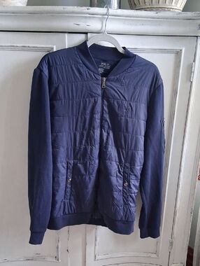 Polo by Ralph Lauren Navy Quilted-Front Bomber Jacket